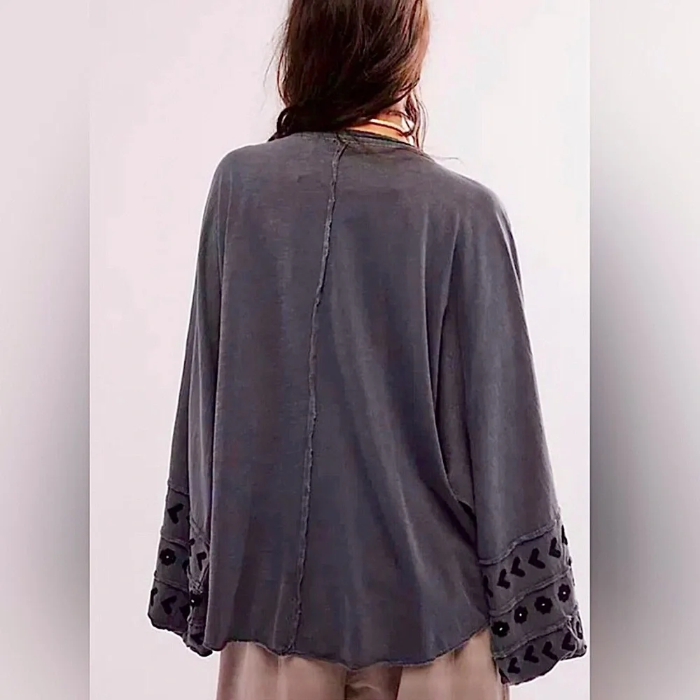Free People Savannah Embroidered Top NWOT